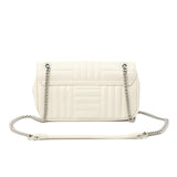 Striped Women Shoulder Bag Chains Crossbody Bags Small Phone Flap