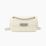 Striped Women Shoulder Bag Chains Crossbody Bags Small Phone Flap