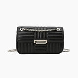 Striped Women Shoulder Bag Chains Crossbody Bags Small Phone Flap