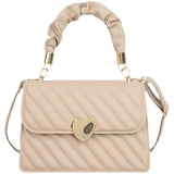 Stripes Women's Pleated Handle Square Shoulder Bag