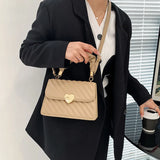 Stripes Women's Pleated Handle Square Shoulder Bag