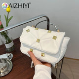 Studded PU Leather Crossbody Bag Chain Shoulder Tote Vintage Messenger
