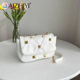 Studded PU Leather Crossbody Bag Chain Shoulder Tote Vintage Messenger