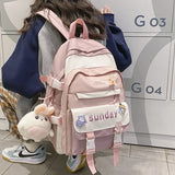 Girls Laptop Book Bag Leisure Travel School Backpack