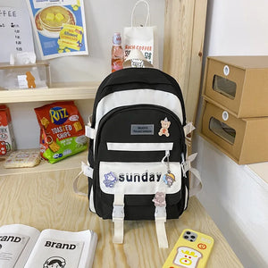 Girls Laptop Book Bag Leisure Travel School Backpack