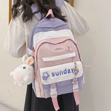 Girls Laptop Book Bag Leisure Travel School Backpack