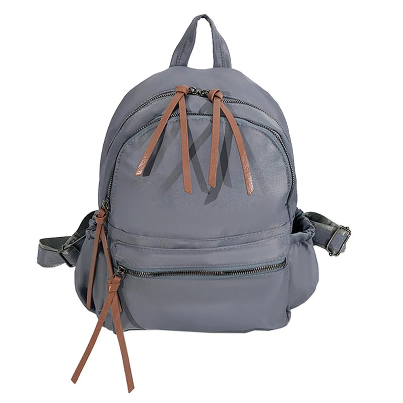 Student Canvas Backpack Lady Large Capacity Rucksack Multi-pocket Shoulder Bags