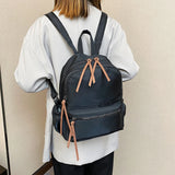 Student Canvas Backpack Lady Large Capacity Rucksack Multi-pocket Shoulder Bags