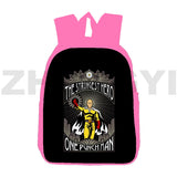 One-Punch Man Backpacks for Women 12/16 Inch, Large Capacity Shoulder Bag