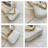 Crocodile Pattern PU Leather Tote Shoulder Bag for Women