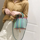 Summer Beach Bag Lady Travel Handbag Women's Woven Shoulder
