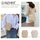 Summer Beach Straw Clutch Bag Woven Bag Women Travel Shoulder Bag