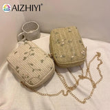 Summer Beach Straw Clutch Bag Woven Bag Women Travel Shoulder Bag