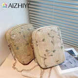 Summer Beach Straw Clutch Bag Woven Bag Women Travel Shoulder Bag