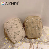 Summer Beach Straw Clutch Bag Woven Bag Women Travel Shoulder Bag