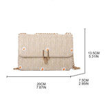 Summer Straw Bag Shoulder Bag Chain Bag Crossbody Bag Messenger Bag