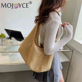 Summer Crossbody Messenger Top-Handle Bag Straw Handbag for Girl