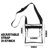 Clear Crossbody Messenger Bag Transparent Handbag for Outdoor Travel