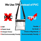 Clear Crossbody Messenger Bag Transparent Handbag for Outdoor Travel