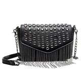 Tassel Diamonds Mini Chain Shoulder Bag Crossbody Leather