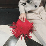 Tassel Mini Messenger Bag Girls Coin Purse Shoulder Bags