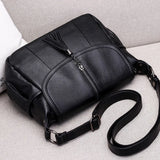 Tassel Shoulder Bag Solid PU Leather Crossbody Large Capacity