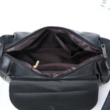 Tassel Shoulder Bag Solid PU Leather Crossbody Large Capacity