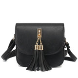 Tassel Women's Shoulder Bag PU Leather Buckle Messenger Bag
