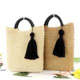 Tassels Straw Bag Beach Handbag Casual Hand-woven