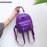 Teenage Girls Preppy Style Mini Backpack PU Leather Travel Bags Women Backpack