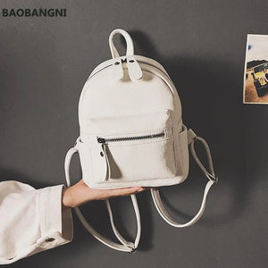 Teenage Girls Preppy Style Mini Backpack PU Leather Travel Bags Women Backpack