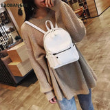 Teenage Girls Preppy Style Mini Backpack PU Leather Travel Bags Women Backpack