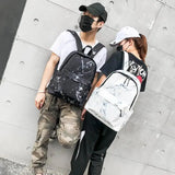 Marble Stone Print Backpack Rucksack School Shoulder Backpack