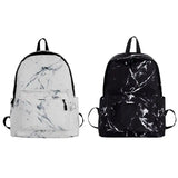 Marble Stone Print Backpack Rucksack School Shoulder Backpack