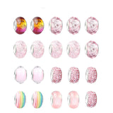 Rainbow Letter Bead Bracelet Set with Pendant and Bag