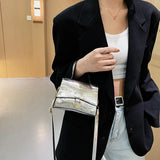 Crocodile Pattern Crossbody Bag for Women PU Leather Shoulder Handbag