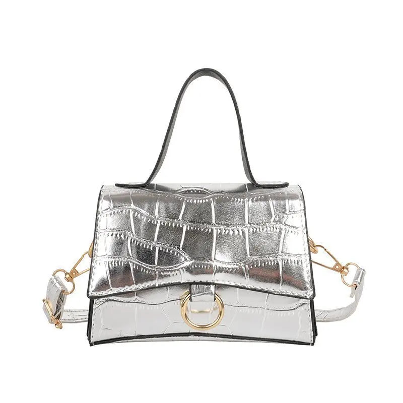 Crocodile Pattern Crossbody Bag for Women PU Leather Shoulder Handbag