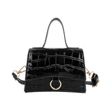 Crocodile Pattern Crossbody Bag for Women PU Leather Shoulder Handbag