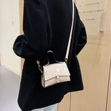 Crocodile Pattern Crossbody Bag for Women PU Leather Shoulder Handbag