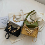 Textured Women Shoulder Bag Chain Decoration Ladies Handbags And Purses