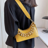 Textured Women Shoulder Bag Chain Decoration Ladies Handbags And Purses