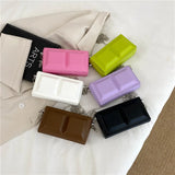 Textured Women's Bag Chocolate Chain Shoulder Bags PU Leather Buckle