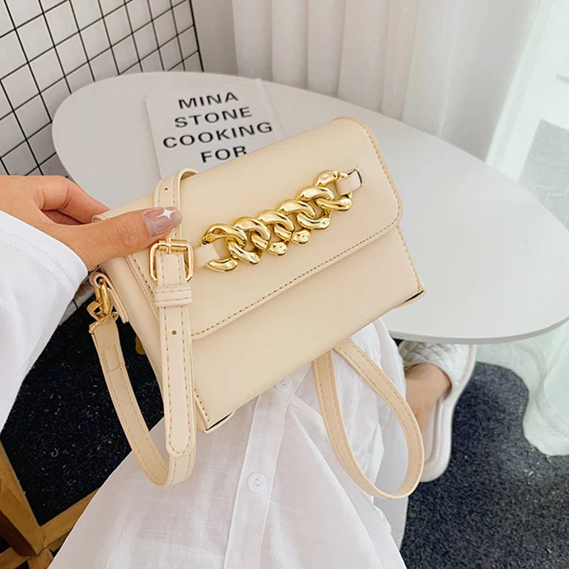 Thick Chain Crossbody Bag Women Shoulder Messenger Purse