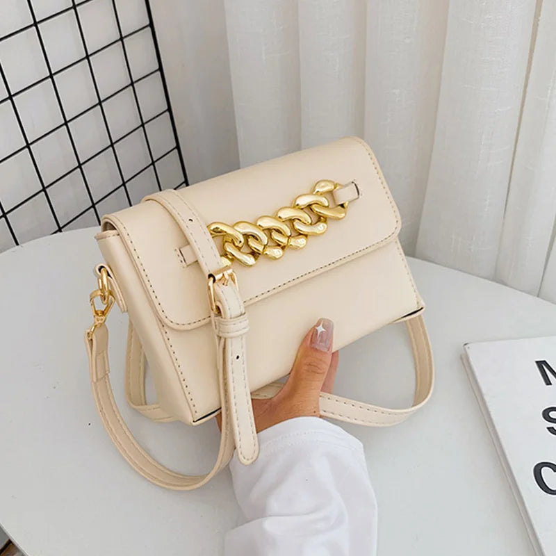 Thick Chain Crossbody Bag Women Shoulder Messenger Purse