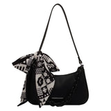 Thick Chain Leather Ribbon Armpit Shoulder Bag