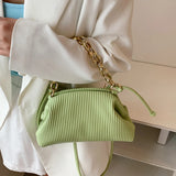 Thick Chains Women Shoulder Bags Clip Shell Handbags
