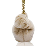Thick Metal Chains Plush Women Shoulder Bags Handbags Faux Fur Tote