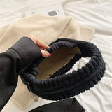 Striped Shoulder Bag Corduroy Tote Handbag Crossbody Spring Female Bag