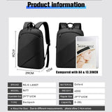 Slim Business Backpack for 13.3 14 Inch Laptop Waterproof Lightweight Travel Bag