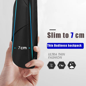 Slim Business Backpack for 13.3 14 Inch Laptop Waterproof Lightweight Travel Bag